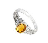 SILVERTROVE Citrine Gemstone 925 Sterling Silver Band Ring Men & Women All Size Gift Item Handmade Jewelry CRG1121AI_5_(K)