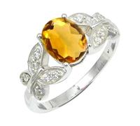 SILVERTROVE Citrine Gemstone Men & Women Band Ring All Size 925 Sterling Silver Gift Item Handmade Jewelry CRG1251AI_5_(K)