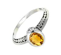 SILVERTROVE Citrine Gemstone Men & Women Band Ring All Size Gift Item 925 Sterling Silver Ring Handmade Jewelry CRG1146AI_5_(K)
