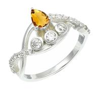 SILVERTROVE Citrine Gemstone Ring Men & Women All Size 925 Sterling Silver Band Ring Gift Item Handmade Jewelry CRG1253AI_5_(K)
