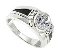 SILVERTROVE Cubic Zirconia Gemstone Ring Men & Women All Size 925 Sterling Silver Band Ring Gift Item Handmade Jewelry CRG1166AH_29_(W)