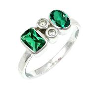 SILVERTROVE Emerald Lab Grown Gemstone Silver Plated Ring For Men And Women All Size Gift Item Handmade Meditation Jewelry CRG1153AN_2_(I)