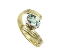 SILVERTROVE Green Amethyst Gemstone 925 Sterling Silver And Brass Men Women Stone Band Ring All Size Handmade Jewelry CRG1095AL_29_(W)