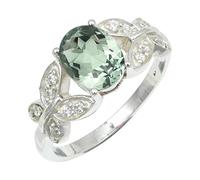 SILVERTROVE Green Amethyst Gemstone Ring Men & Women All Size Silver Plated Band Ring Gift Item Handmade Jewelry CRG1251AL_1_(H)