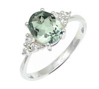 SILVERTROVE Green Amethyst Gemstone Silver Plated Band Ring Men & Women All Size Gift Item Handmade Jewelry CRG1246AL_1_(H)