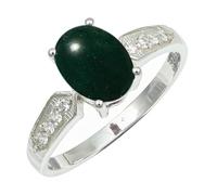 SILVERTROVE Green Jade Gemstone Men & Women Band Ring All Size 925 Sterling Silver Gift Item Handmade Jewelry CRG1250CD_2_(I)