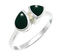 SILVERTROVE Green Jade Gemstone Men & Women Band Ring All Size Gift Item Silver Plated Ring Handmade Jewelry CRG1260CD_17_(Q)