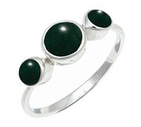 SILVERTROVE Green Jade Gemstone Ring Men & Women Bandring All Size Gift Item Silver Plated Handmade Jewelry CRG1263CD_2_(I)