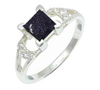 SILVERTROVE Lab Created Sunstone Gemstone Ring Men & Women All Size Silver Plated Band Ring Gift Item Handmade Jewelry CRG1247CA_7_(L)