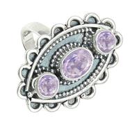 SILVERTROVE Lavender Quartz Lab Grown Gemstone Men & Women Band Ring All Size Gift Item Silver Plated Ring Handmade Jewelry CRG1274AX_8_(L 1/2)
