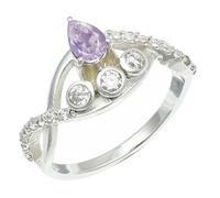 SILVERTROVE Lavender Quartz Lab Grown Gemstone Ring Men & Women Bandring All Size Gift Item Silver Plated Handmade Jewelry CRG1253AX_8_(L 1/2)