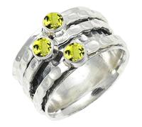 SILVERTROVE Lemon Quartz Lab Grown Gemstone Silver Plated Band Ring Men & Women All Size Gift Item Handmade Jewelry CRG1269BA_27_(V)