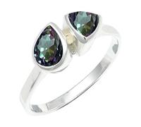 SILVERTROVE Mystic Topaz Gemstone Men & Women Band Ring All Size Gift Item Silver Plated Ring Handmade Jewelry CRG1260AG_13_(O)
