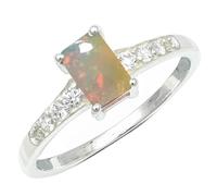 SILVERTROVE Opal Gemstone Ring Men & Women Bandring All Size Gift Item 925 Sterling Silver Handmade Jewelry CRG1239BE_13_(O)