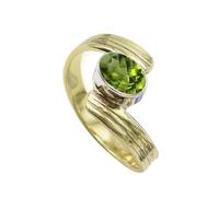 SILVERTROVE Peridot Gemstone 925 Sterling Silver And Brass Men Women Stone Band Ring All Size Handmade Jewelry CRG1095AJ_23_(T)