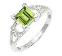SILVERTROVE Peridot Gemstone 925 Sterling Silver Band Ring Men & Women All Size Gift Item Handmade Jewelry CRG1247AJ_27_(V)