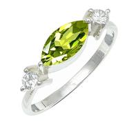 SILVERTROVE Peridot Gemstone 925 Sterling Silver Band Ring Men & Women All Size Gift Item Handmade Jewelry CRG1249AJ_5_(K)