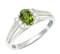 SILVERTROVE Peridot Gemstone Men & Women Band Ring All Size 925 Sterling Silver Gift Item Handmade Jewelry CRG1241AJ_32_(X 1/2)