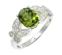 SILVERTROVE Peridot Gemstone Men & Women Band Ring All Size Gift Item 925 Sterling Silver Ring Handmade Jewelry CRG1251AJ_2_(I)