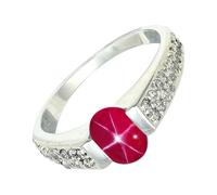 SILVERTROVE Pink Lindy Star Lab Grown Gemstone 925 Sterling Silver Band Ring Men & Women All Size Gift Item Handmade Jewelry CRG1168BH_9_(M)
