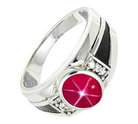 SILVERTROVE Pink Lindy Star Lab Grown Gemstone Men & Women Band Ring All Size Gift Item 925 Sterling Silver Ring Handmade Jewelry CRG1166BH_9_(M)
