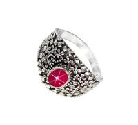SILVERTROVE Pink Lindy Star Lab Grown Gemstone Ring Men & Women Bandring All Size Gift Item 925 Sterling Silver Handmade Jewelry CRG1118BH_9_(M)