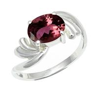 SILVERTROVE Pink Tourmaline Lab Grown Gemstone Men & Women Band Ring All Size Silver Plated Gift Item Handmade Jewelry CRG1259AR_7_(L)