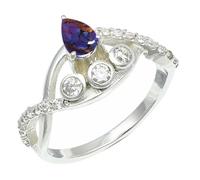 SILVERTROVE Purple Copper Turquoise Gemstone Ring Men & Women All Size Silver Plated Band Ring Gift Item Handmade Jewelry CRG1253BK_8_(L 1/2)