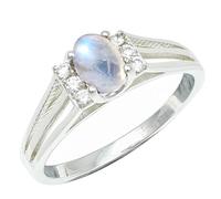 SILVERTROVE Rainbow Moonstone Gemstone Ring Men & Women All Size 925 Sterling Silver Band Ring Gift Item Handmade Jewelry CRG1241BO_5_(K)