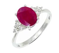 SILVERTROVE Ruby Lab Grown Gemstone Men & Women Band Ring All Size 925 Sterling Silver Gift Item Handmade Jewelry CRG1246AM_37_(Z 1)