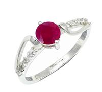 SILVERTROVE Ruby Lab Grown Gemstone Men & Women Band Ring All Size Gift Item 925 Sterling Silver Ring Handmade Jewelry CRG1242AM_1_(H)