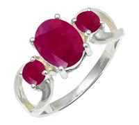 SILVERTROVE Ruby Lab Grown Gemstone Men & Women Band Ring All Size Gift Item Silver Plated Ring Handmade Jewelry CRG1264AM_1_(H)