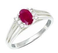 SILVERTROVE Ruby Lab Grown Gemstone Ring Men & Women All Size 925 Sterling Silver Band Ring Gift Item Handmade Jewelry CRG1241AM_5_(K)