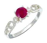 SILVERTROVE Ruby Lab Grown Gemstone Ring Men & Women Bandring All Size Gift Item 925 Sterling Silver Handmade Jewelry CRG1237AM_1_(H)
