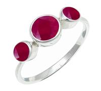 SILVERTROVE Ruby Lab Grown Gemstone Silver Plated Band Ring Men & Women All Size Gift Item Handmade Jewelry CRG1263AM_1_(H)