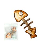 Silvervine Sticks for Cats, Grilled Fish Bone Cat Toy with Bell, Natural Chew Toy for Kittens and Adult Cats, Interactive Toys with Catnip Dental Care Chew Stick (16.5 * 6.5, grilled fish)