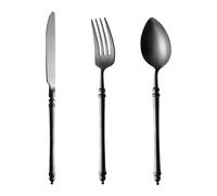 Silverware Flatware Cutlery Set, 3/12/18/24/30/36pcs Retro Matte 304 Stainless Steel Knife Fork Spoon Set Household Tableware Steak Knife Fork Spoon