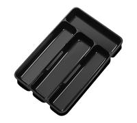 Silverware Organizer - 10.63x6.97 Inches Flatware Storage Tray 4 Compartment Compact Holder for Utensils, Modern Kitchen Tool with Space Saving Design, Drawer Organizer for Cabinet Countertop Home