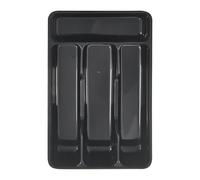Silverware Organizer - Compact Flatware for Forks, Holder Utensil Holder with 4 Compartments, Space-Saving Storage for Kitchen, Cabinet, Dorm, Camping, 10.63x6.97x1.38 Inches