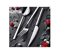 Silverware set by Olinda Silverware set 20 pc Service for 4 18/10 Stainless Steel Flatware, Elegance