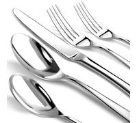 Silverware Set for 6, Heavy Duty Stainless Steel Silverware, 30 Piece Silverware Set, Premium Silverware, Mirror Polished, Modern Silverware Including Fork and Spoon