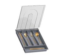 Silverware Storage Box,Silverware Storage Organizer,Cutlery Container for Kitchen | Silverware Storage Box with 5 Compartments, Hatch Storage Rack