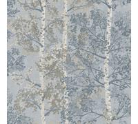 Silverwood Wallpaper Blue Rasch 100210