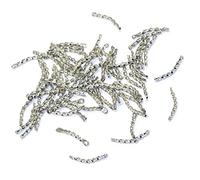 Silvery Brass Curved Twist Bar Connector Jewelry Making Findings 100 pcs