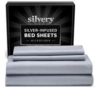 Silvery Silver Infused Bed Sheets Set - Extra Soft Breathable Fabric with Self-Cleaning Technology™ for Hygienic Sleep - 5-Star Luxury Hotel Comfort