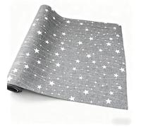 silvery Star Pattern Tablecloth with Glittering Stars, 28cm x 275cm, for Christmas/Thanksgiving/Halloween/Wedding, Winter Home Dining & Festive Gatherings