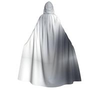 silvery Unisex Adults Hooded Cloak Cape - Black & White Hooded Cloaks for Halloween Cosplay Costumes