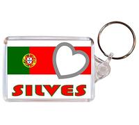 Silves - Love Portuguese/Portugal Towns & Cities Flag - Double Sided Large Keyring Souvenir/Gift/Present