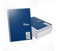 Silvine 10 Pack of A5 Lined Notebooks with Wirebound Flexi Cover - 160 Pages 70GSM Premium Paper for Fountain Pens