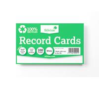 Silvine 100 Recycled Flash Revision Cards 127 x 76mm Ruled (Pack 10) -